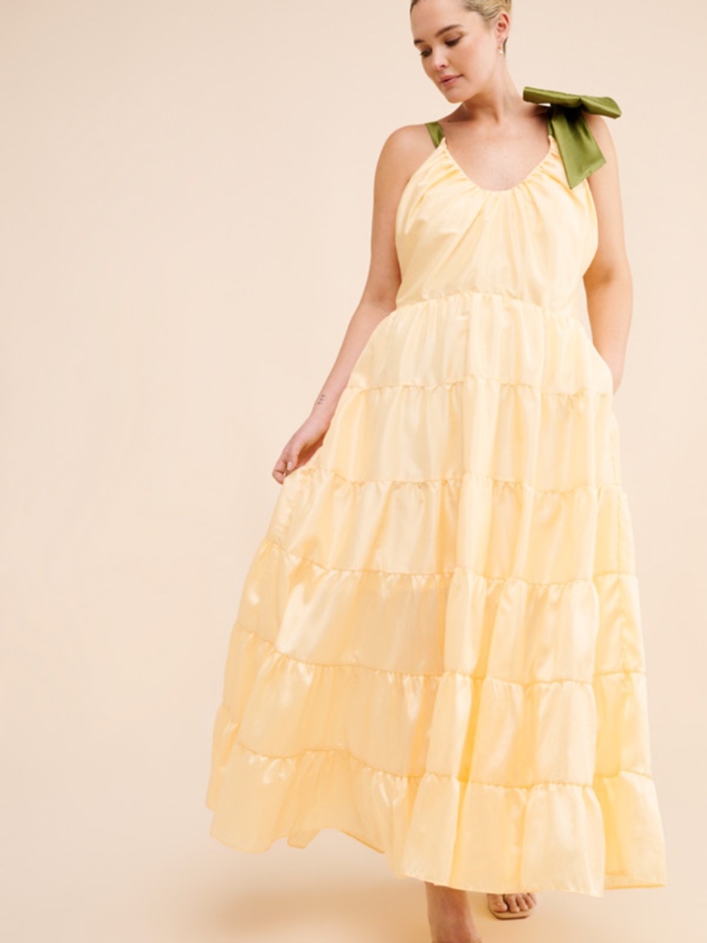 NWT Anthropologie Hutch Scoop-Neck Tiered Maxi Dress Plus Size